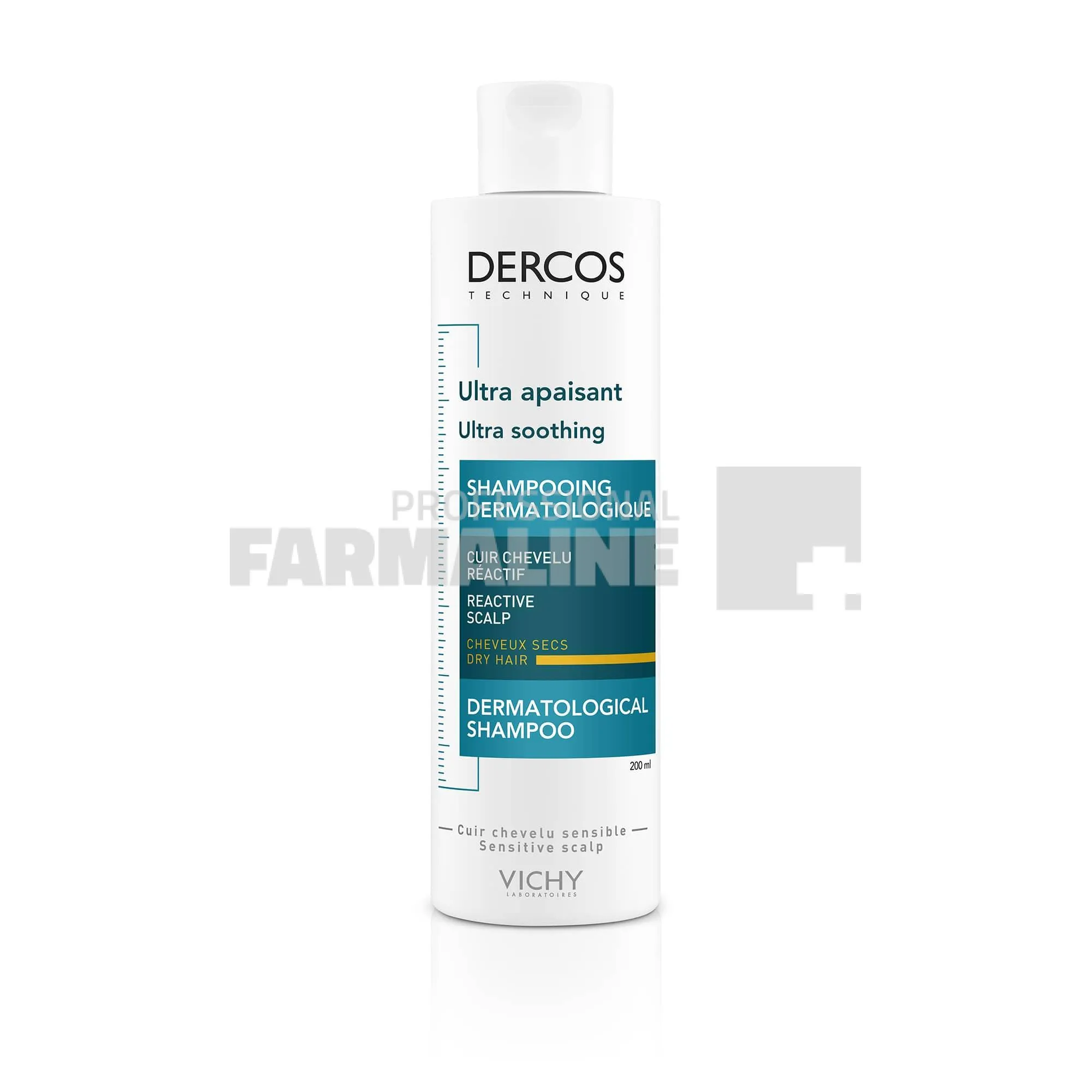 Vichy Dercos Sampon ultracalmant par uscat 200 ml