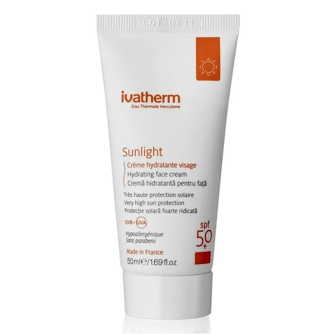 IVATHERM SUNLIGHT CREMA FATA HIDRATANTA SPF50+ 50ML