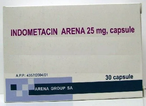 INDOMETACIN ARENA 25 MG x 30 CAPS. 25mg ARENA GROUP SA