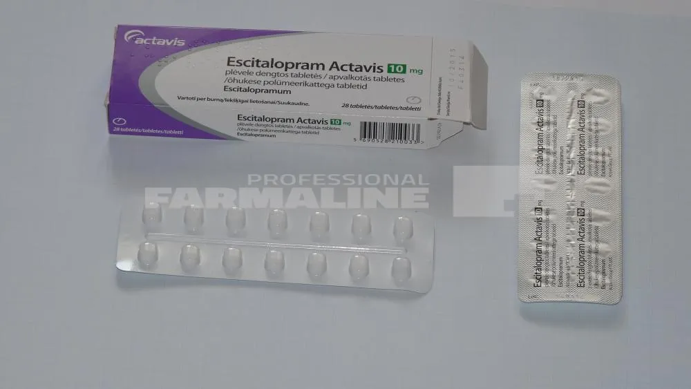 ESCITALOPRAM ACTAVIS 10 mg x 28 COMPR. FILM. 10mg ACTAVIS GROUP PTC EH