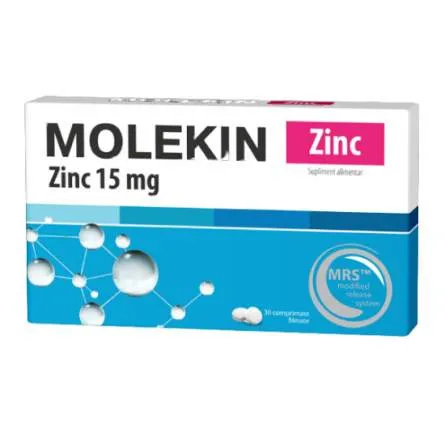 ZDROVIT MOLEKIN ZN 15MG X 30 COMPRIMATE