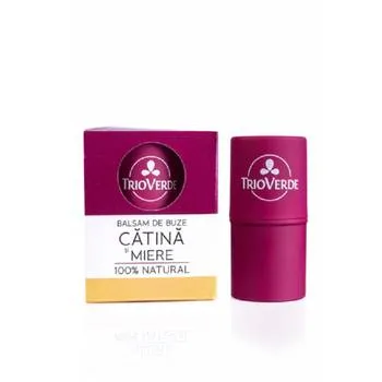 Balsam de buze cu miere si catina, 4g, Trio Verde