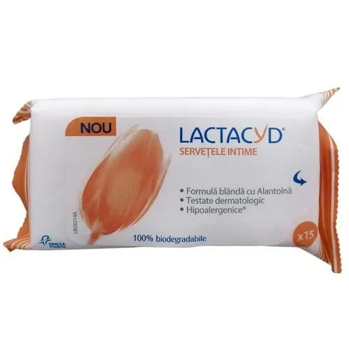 LACTACYD Servetele intime x 15buc