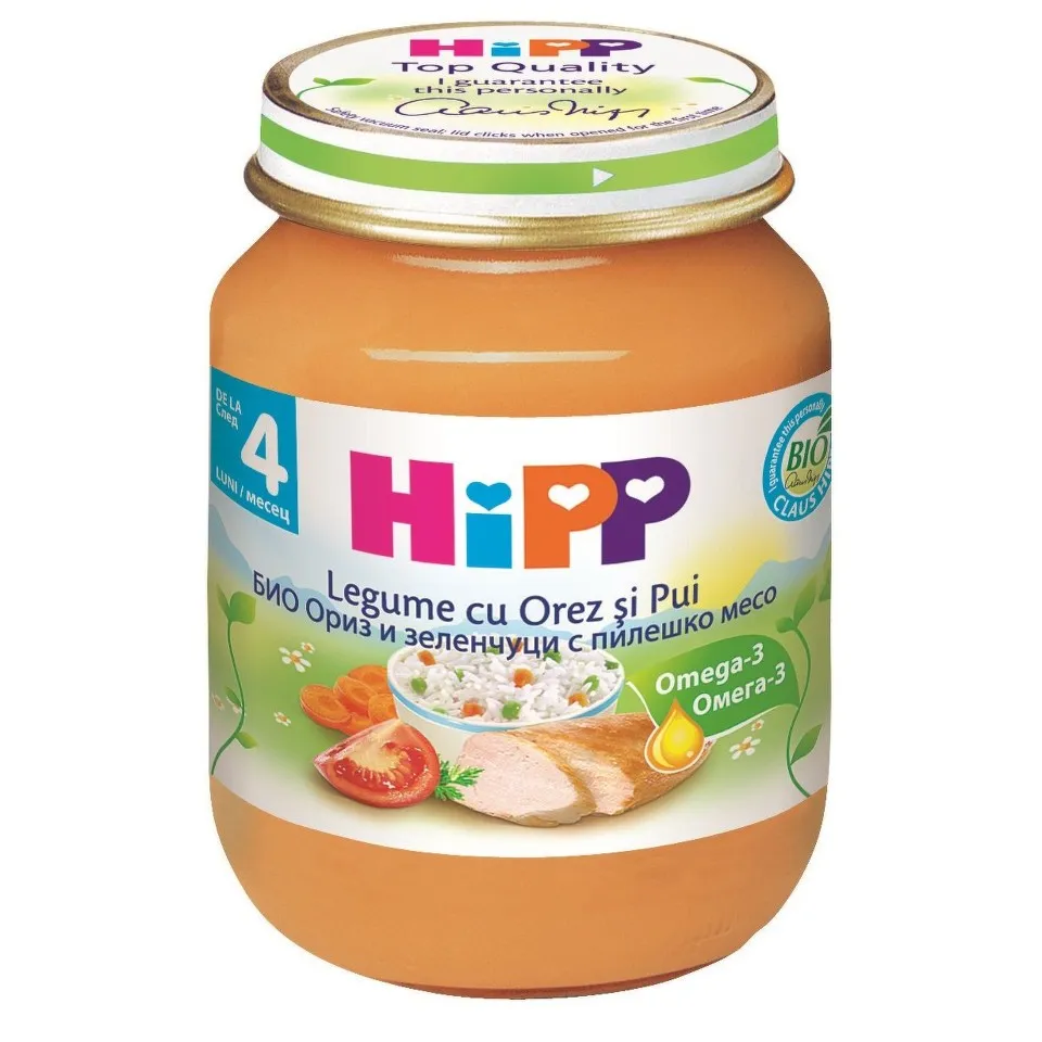 HIPP 953 PUI CU OREZ SI LEGUME 125G