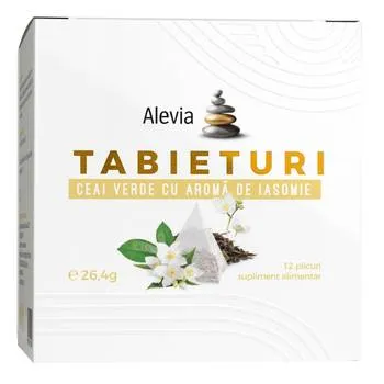 Ceai verde cu aroma de iasomie Tabieturi, 12 plicuri, Alevia