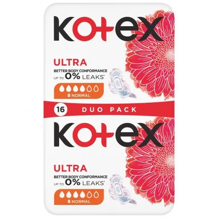 Absorbante Ultra Normal, 16 bucati, Kotex