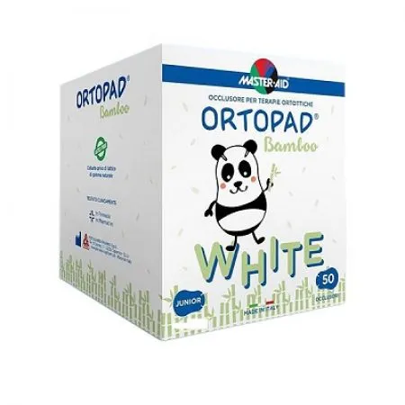 Ocluzor copii ORTOPAD Alb Master-Aid Mediu, 76x54 mm, 50 bucati, Pietrasanta Pharma