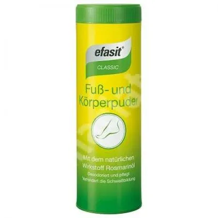 Pudra pentru picioare si corp, 75 g, Efasit Classic