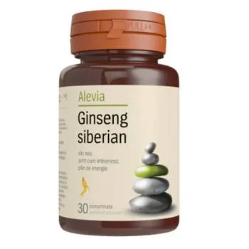 Ginseng Siberian 250mg, 30 comprimate, Alevia