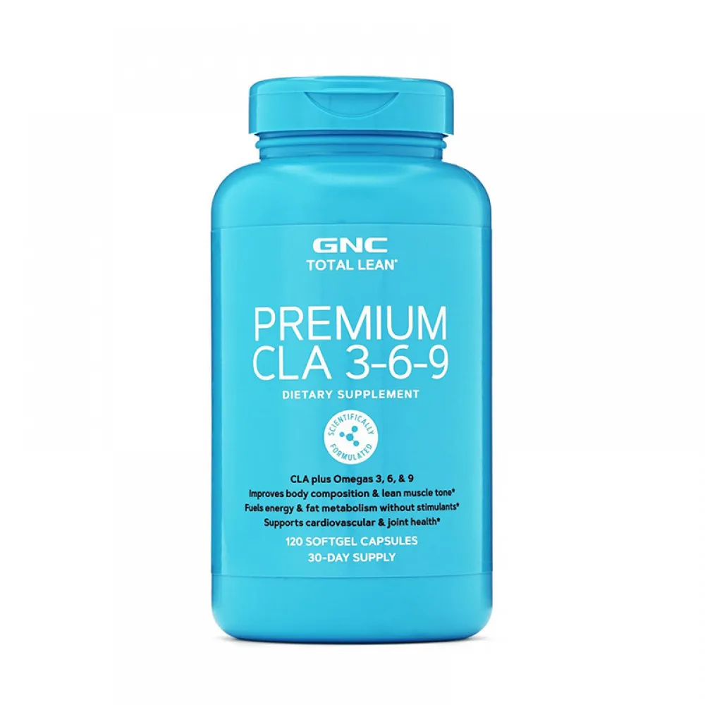 Premium CLA si Omega 3-6-9 (120 capsule), GNC Total Lean