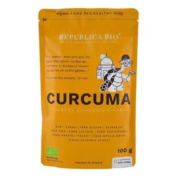 Curcuma pulbere ecologica pura, 100g, Republica Bio