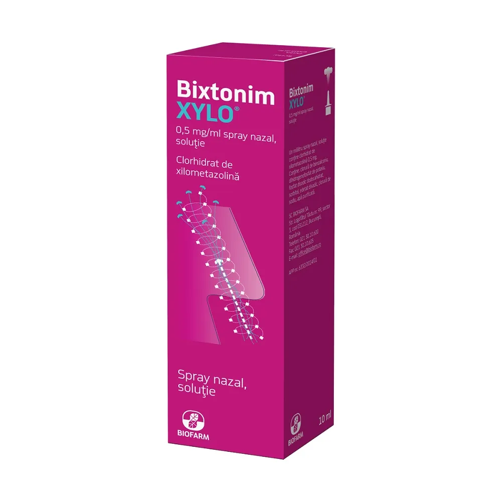 Bixtonim Xylo spray nazal copii, 10 ml, Biofarm