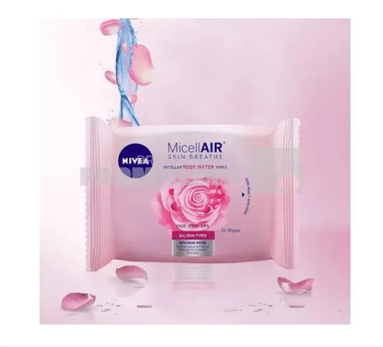 Nivea 82379 Servetele demachiante rose 25 bucati