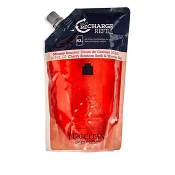 Rezerva gel de dus Cherry Blossom – format mare, 500ml, L'Occitane