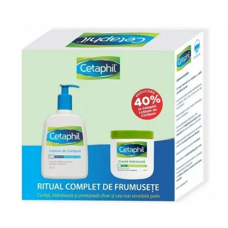 Cetaphil Pachet Lotiune de curatare, 460 ml + Crema hidratanta, 453 ml