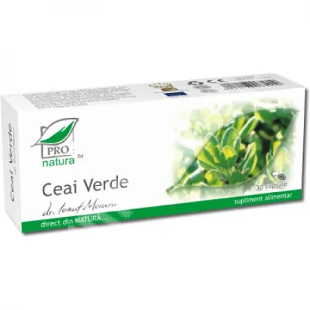 Ceai Verde, 30 capsule, Pro Natura