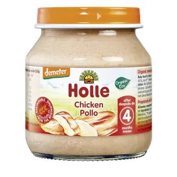 Piure din carne de pui, +4 luni, 125g, Holle Baby Food