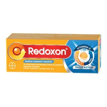 Redoxon Triple Action, 10 comprimate efervescente, Bayer