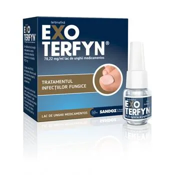 Exoterfyn 78.22 mg/ml lac de unghii medicamentos, 3.3ml, Sandoz