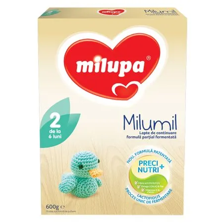 MILUPA MILUMIL 2 X 600 G LAPTE COPII