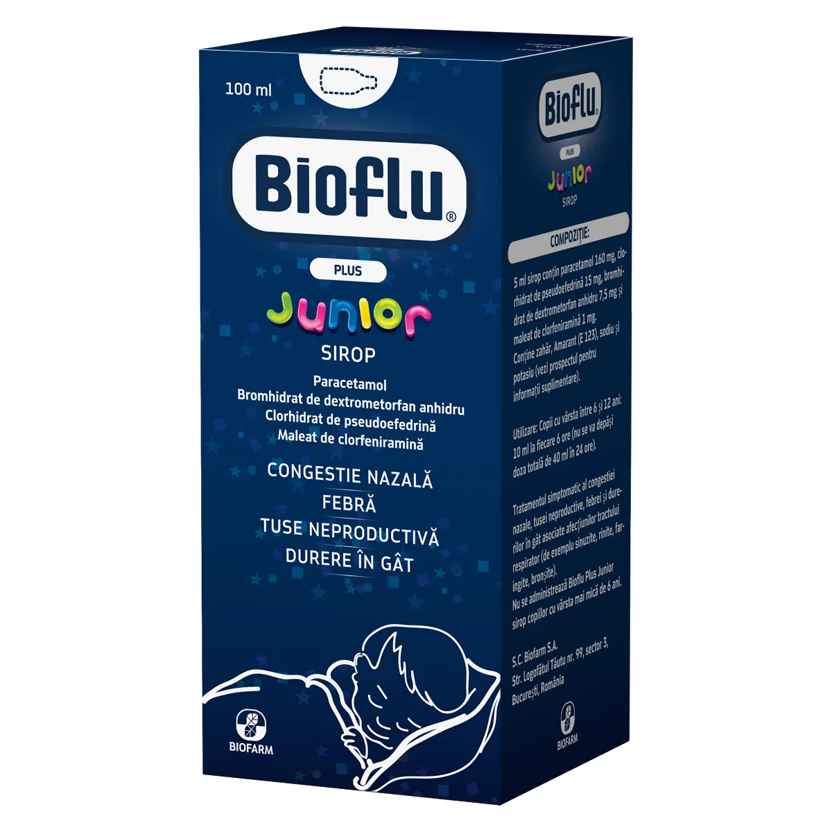 Bioflu Plus Junior sirop x 100ml - Biofarm