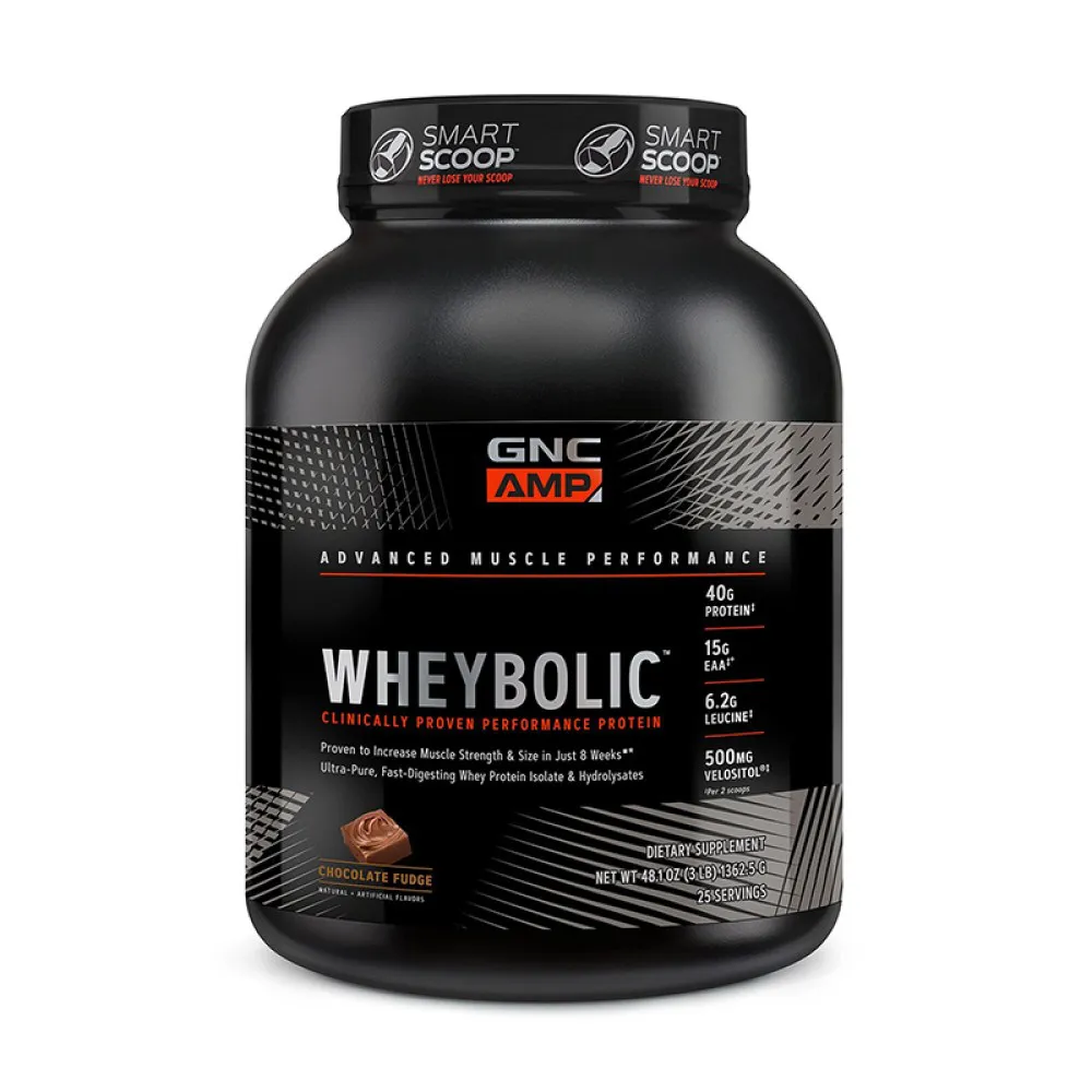 AMP Wheybolic Proteina din zer cu aroma de ciocolata (1362.5 grame), GNC