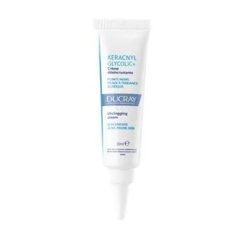 Crema calmanta pentru tenul cu tendinta acneica Keracnyl Glycolic+, 30ml, Ducray