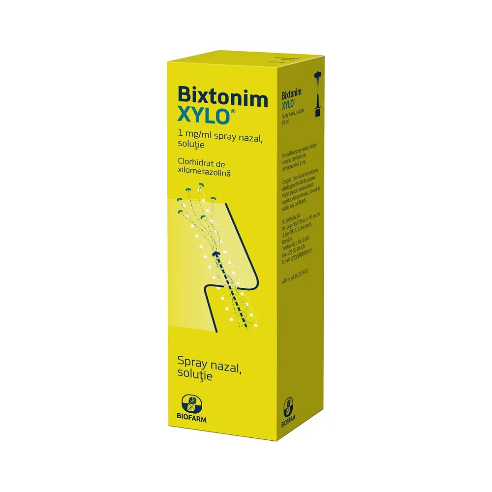 Bixtonim Xylo 1 mg/ml spray nazal adulti, 10 ml, Biofarm