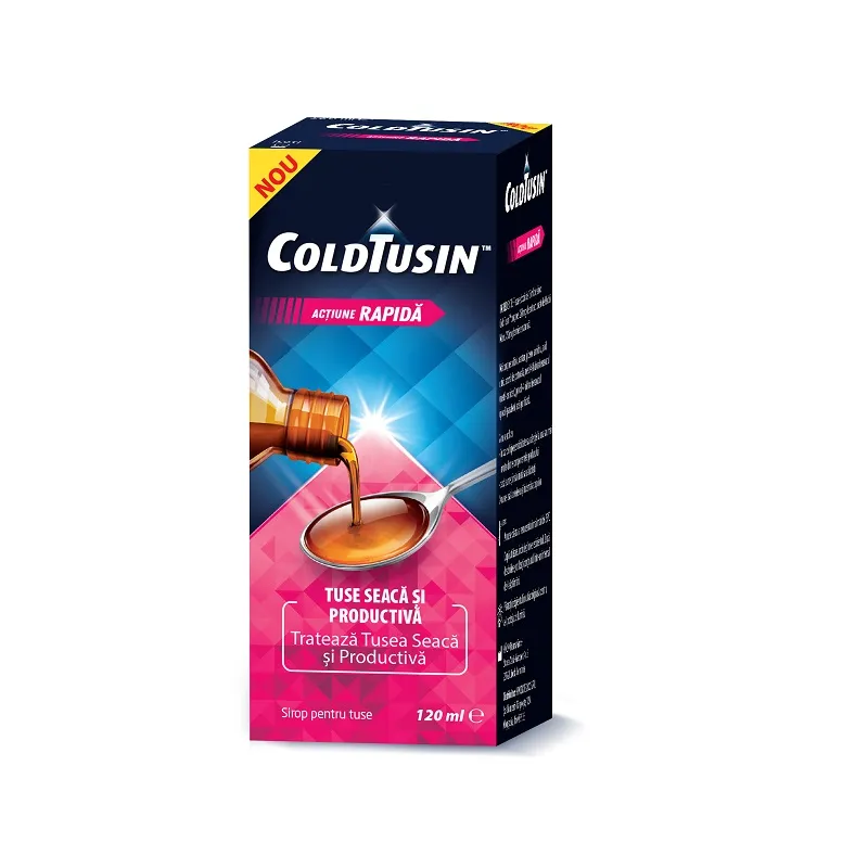 Coldtusin sirop pentru adulti, 120 ml, Omega Pharma