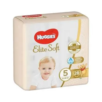 Scutece Elite Soft Nr.5 15-22kg, 28 bucati, Huggies