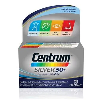 Centrum Silver 50+ Complet de la A la Z, 30 comprimate, GSK