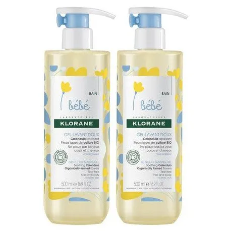 Klorane Bebe DUO PACK Gel Spumant 2 * 500ml (1 + 70% la al doilea)