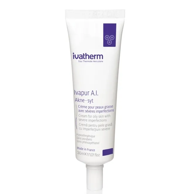IVATHERM Crema pentru piele sensibila asociata cu roseata si scuame Ivadermaseb, 40 ml