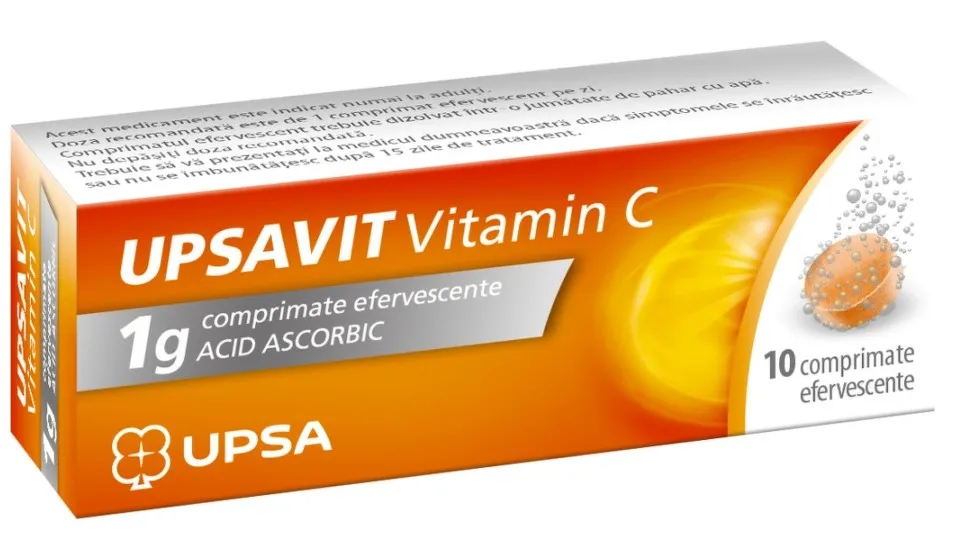 UPSAVIT VITAMIN C 1000MG 10 COMPRIMATE EFERVESCENTE