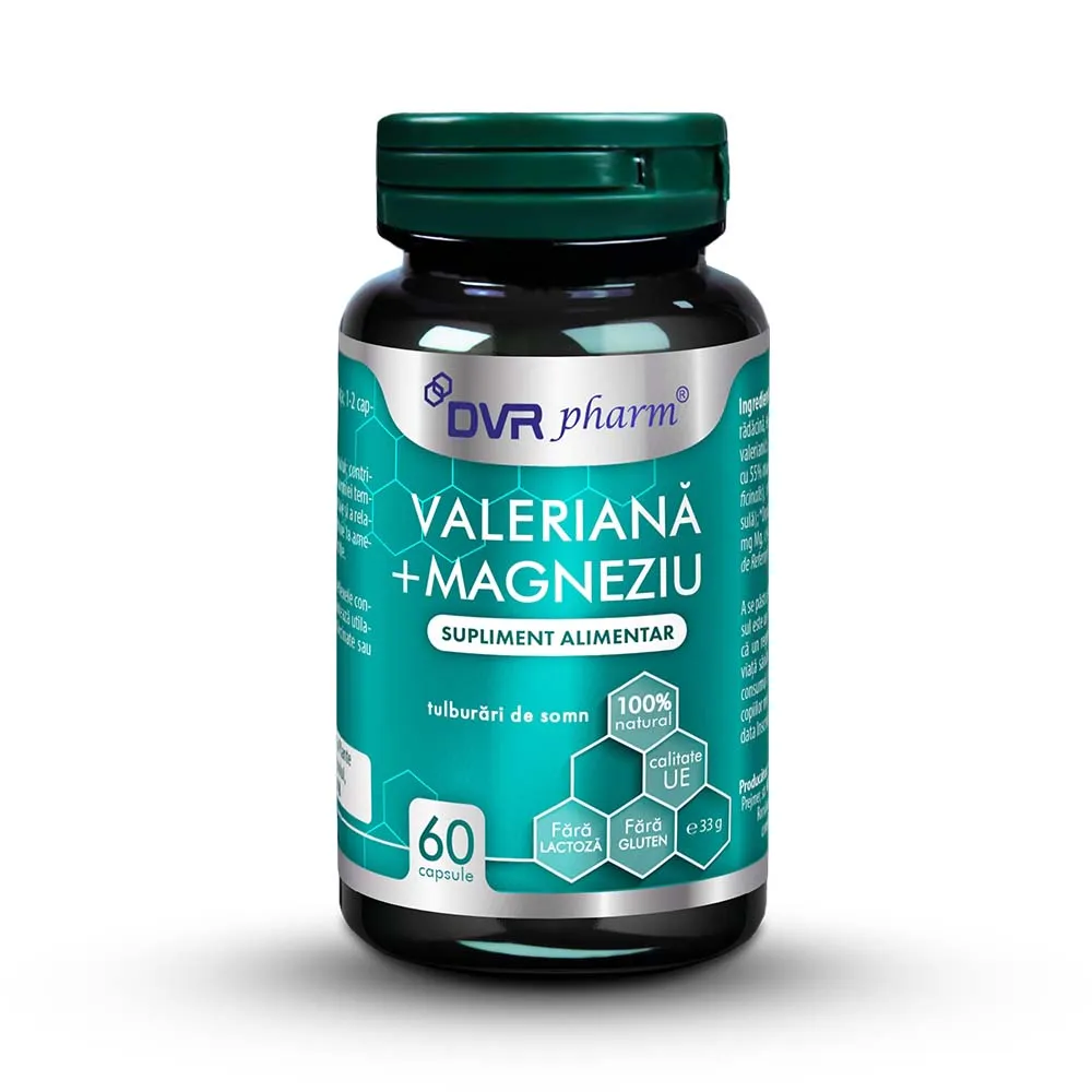 Vaeriana + Magneziu, 60 capsule, Dvr Pharm