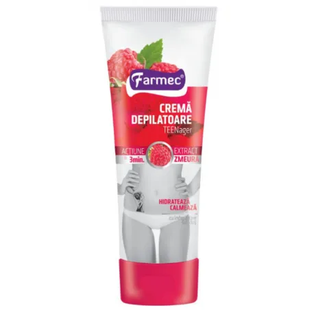 Farmec, Crema depilatoare adolescenti, cu extract de zmeur, 150 ml