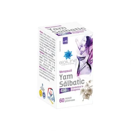 Yam salbatic 450 mg, 60 capsule, Helcor