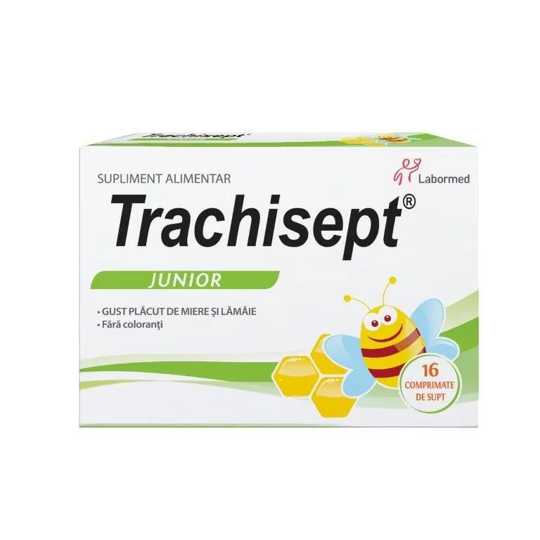 TRACHISEPT JUNIOR 16 COMPRIMATE DE SUPT