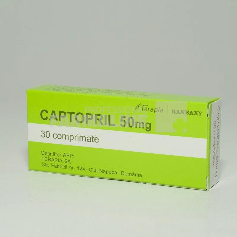 CAPTOPRIL 50 mg x 30 COMPR. 50mg TERAPIA SA