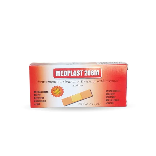 MEDPLAST PLASTURE CU RIVANOL 2X6CM X 20BUC