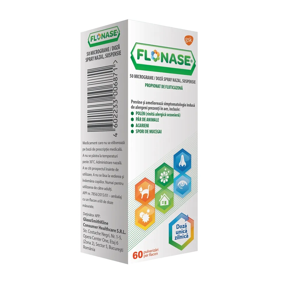 Flonase 5mcg/dz spray nazal x 60 pluverizari