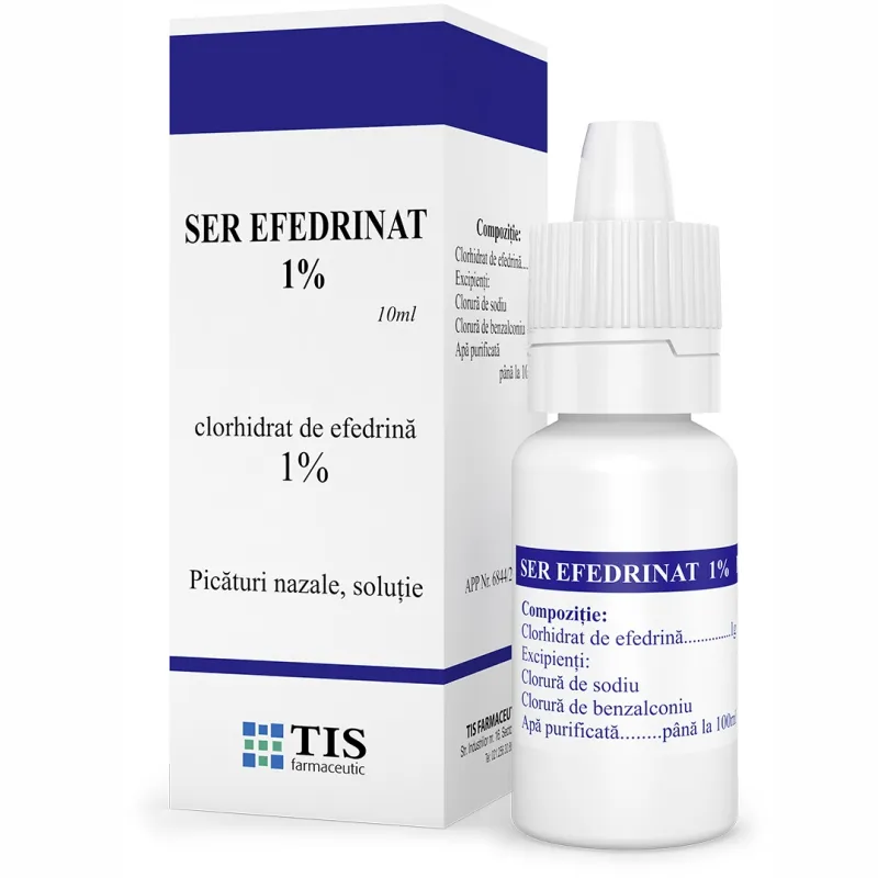 Ser efedrinat , picaturi nazale 1% ,10 ml