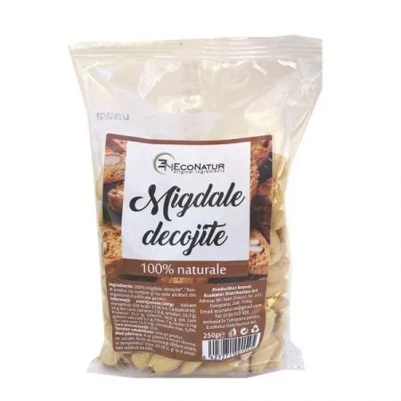 Migdale decojite crude, 250 g, Econatur