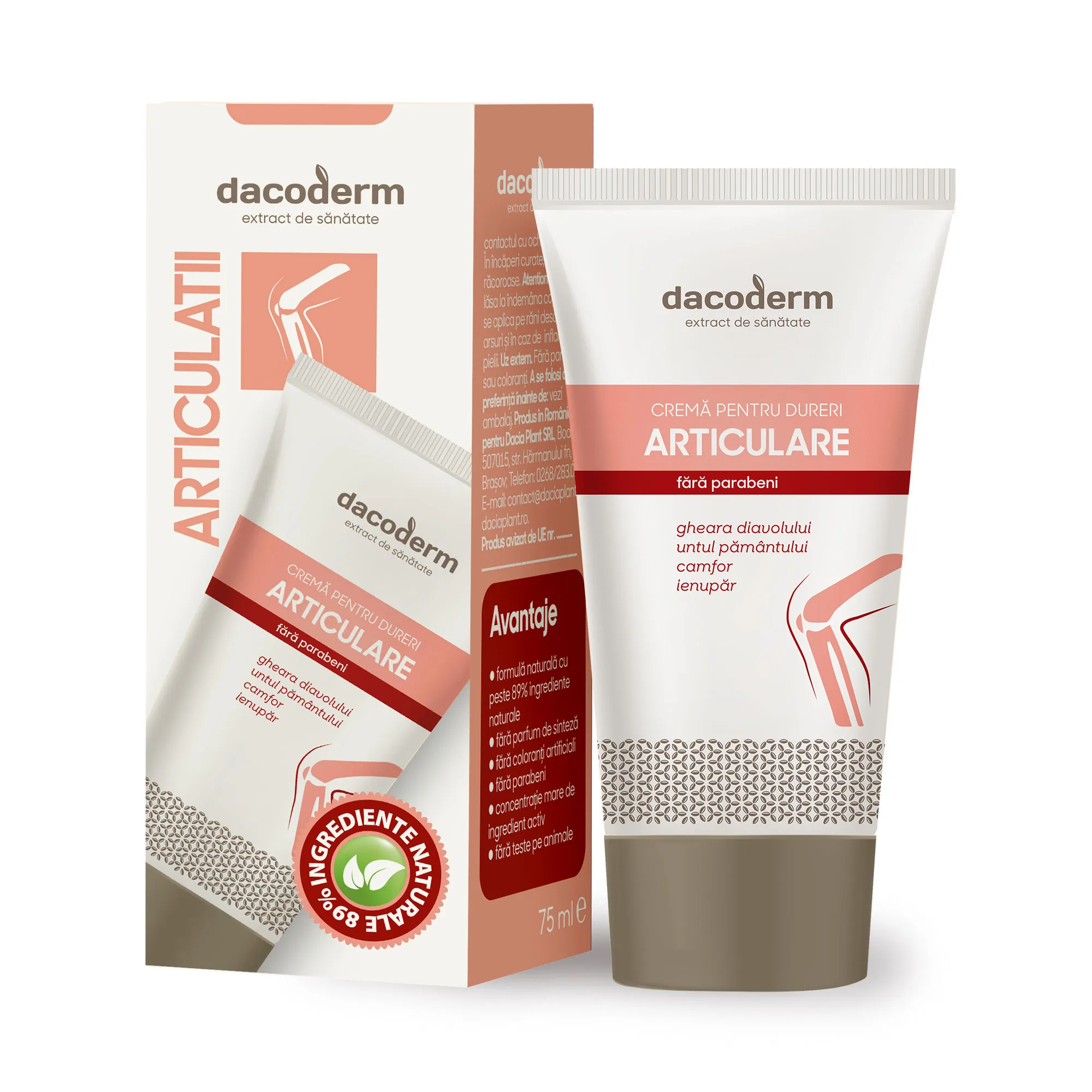 Dacoderm Crema dureri articulare, 75 ml, Dacia Plant