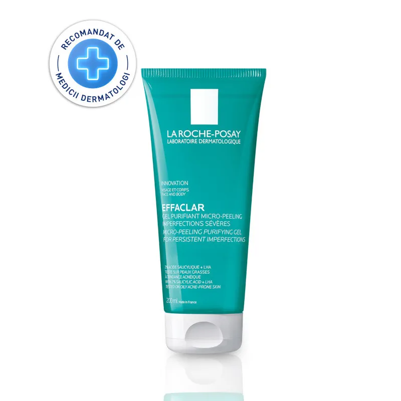 LA ROCHE POSAY EFFACLAR GEL PURIFIANT MICRO EXFOLIANT PENTRU IMPERFECTIUNI SEVERE 200ML