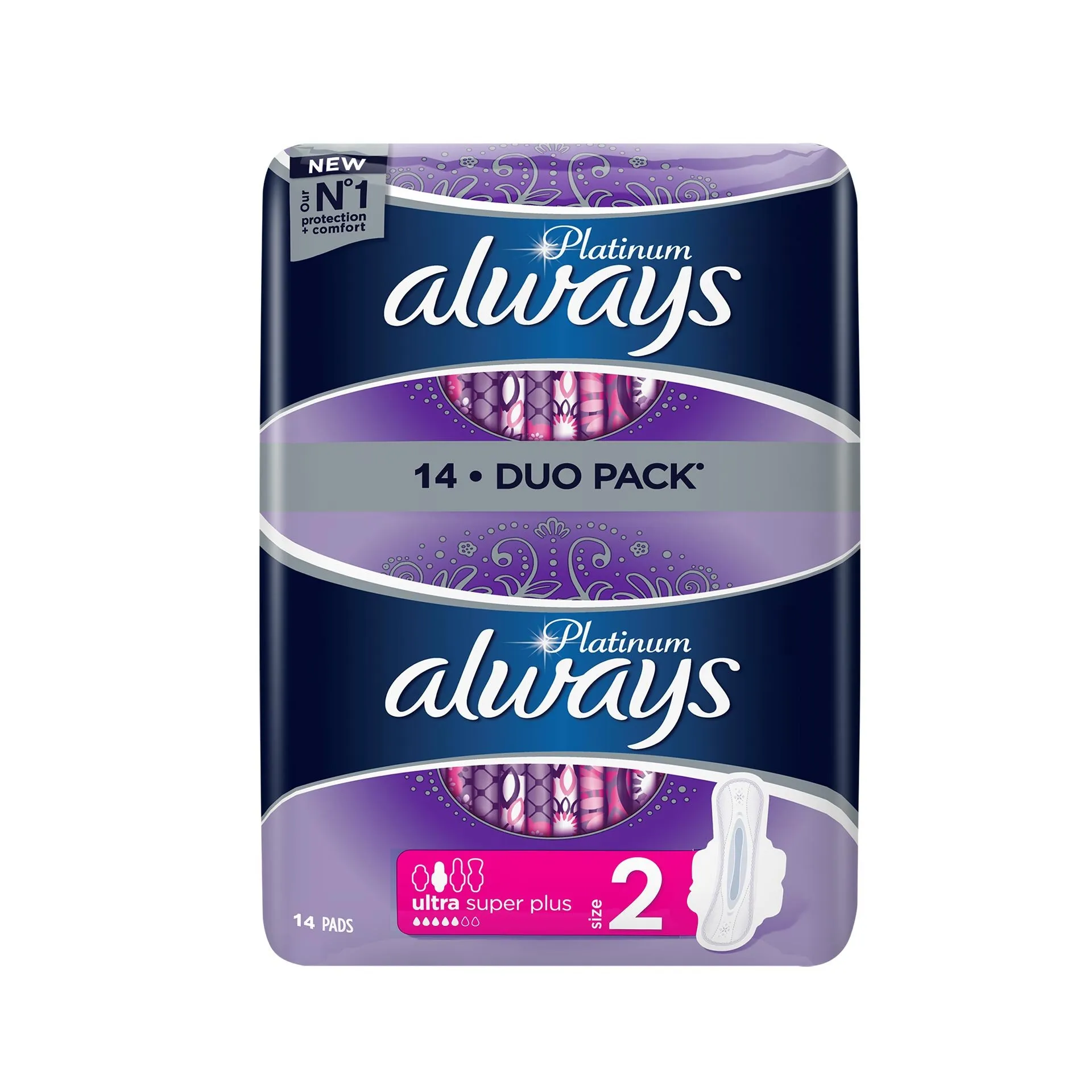 Always Platinum Super Duo Pack Absorbante Size2 14 bucati