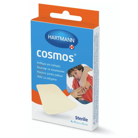 Plasturi sterili pentru julituri 45 x 65 mm Cosmos, 4 bucati, Hartmann