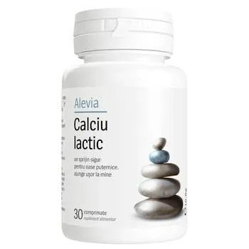 Calciu lactic, 30 comprimate, Alevia