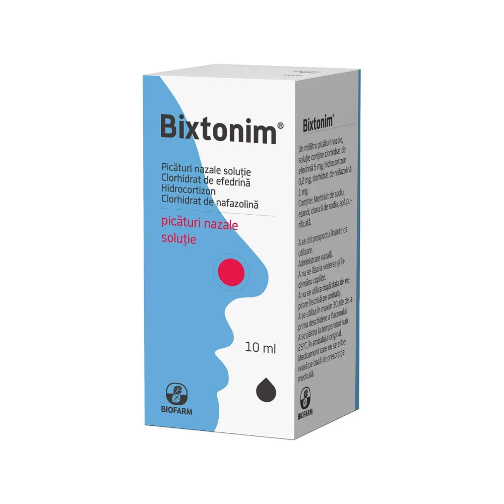 Bixtonim picaturi nazale, 10 ml, Biofarm