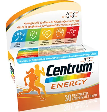 CENTRUM ENERGY 30 COMPRIMATE FILMATE